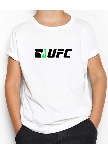 Ufc Green Kick Beyaz Çocuk Tişört