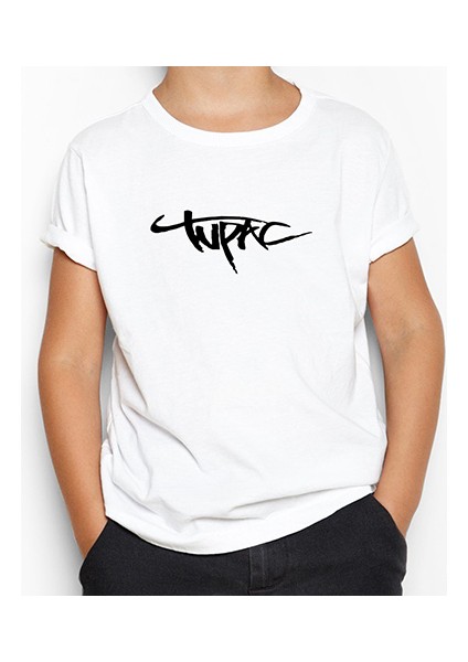 Tupac Logo 2 Beyaz Çocuk Tişört