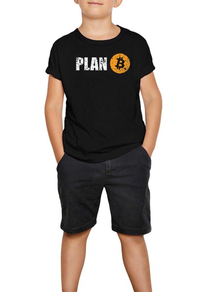 Kripto Para Plan B Siyah Çocuk Tişört