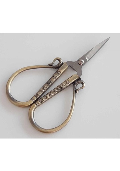 10 cm Vintage Makas Söz Nişan Makası Kaliteli Çok Keskin