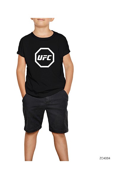 Ufc Logo Siyah Çocuk Tişört