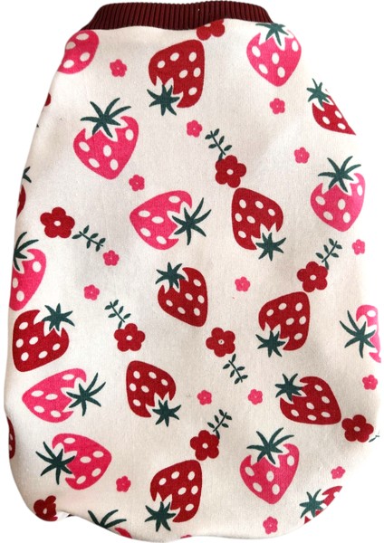 Kedi Köpek Kıyafeti Çilek Tshirt Atlet