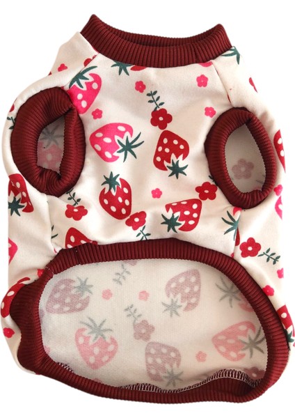 Kedi Köpek Kıyafeti Çilek Tshirt Atlet fiyatları