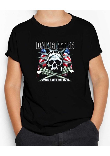 Dying Fetus War Of Attrition Siyah Çocuk Tişört