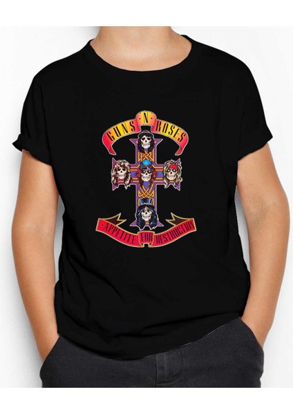 Guns N Roses Appetite For Destruction Siyah Çocuk Tişört