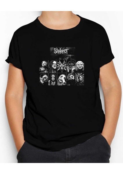 Slipknot Group Member Siyah Çocuk Tişört
