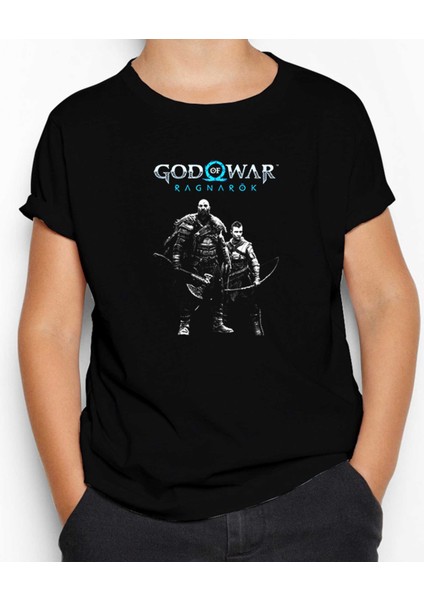 God Of War Ragnarok Atreus Kratos Siyah Çocuk Tişört