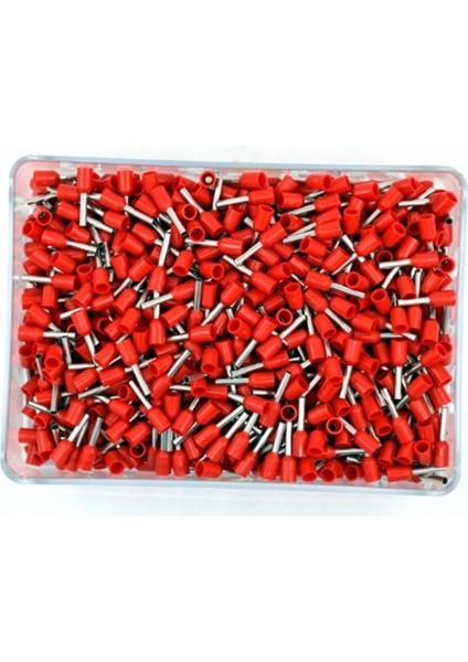 E1008 ,1mm²/kırmızı 1000-ADET Kablo Yüksük