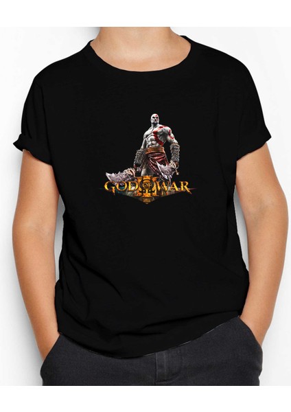 God Of War Kratos Siluet Logo Siyah Çocuk Tişört