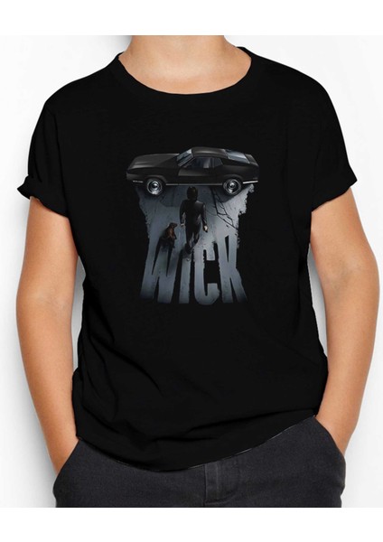 John Wick Car Siyah Çocuk Tişört