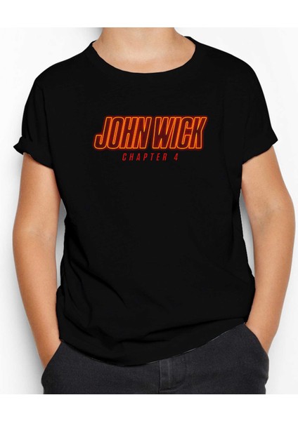 John Wick Neon Siyah Çocuk Tişört