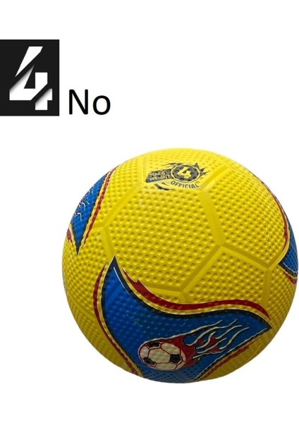 Futbol Topu No:4 Sarı Renkli, Her Zemine Uygun Maç Topu - Pompa Dahil Değil - Beden: 4 Numara