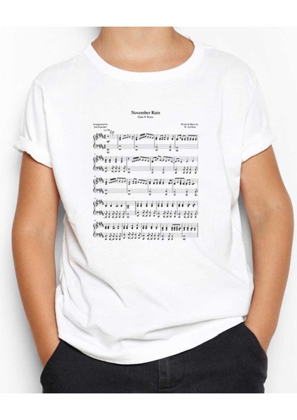 Guns N Roses November Rain Beyaz Çocuk Tişört