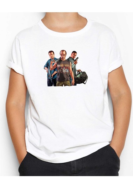 Gta Three Conspirator Beyaz Çocuk Tişört