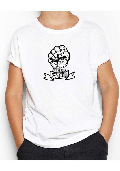 Karate Yamaguchi Goju Kai Beyaz Çocuk Tişört