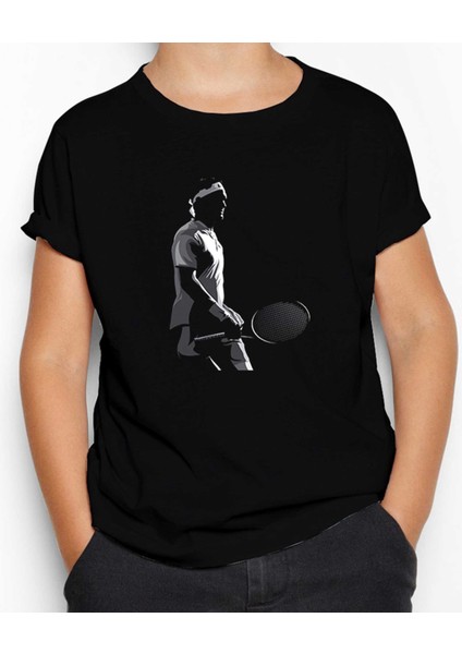 Roger F. Siluet Siyah Çocuk Tişört