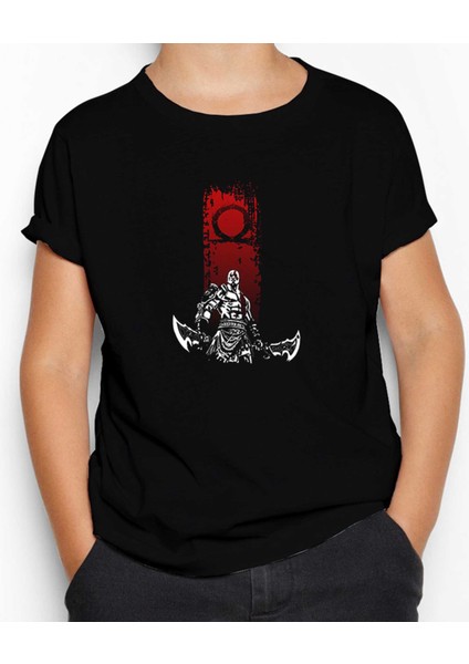 God Of War Kratos Logo Siyah Çocuk Tişört