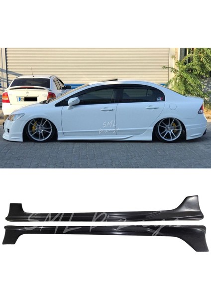 Honda Civic Fd6 Custom Yan Marşpiyel Boyasız (Plastik) Civic Fd6 Yan-Marşbiyel-Bodykit-Ek