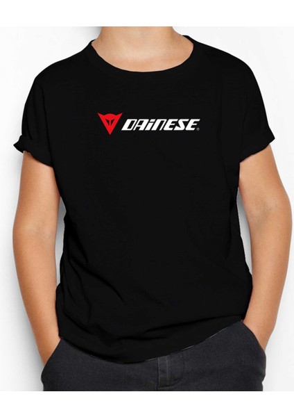 Dainese Logo Text Siyah Çocuk Tişört