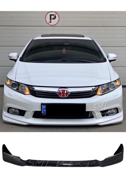 Honda Civic Fb7 (2012-2016) Modulo Ön Ek (Plastik) Boyasız Civic Fb7 Ön-Karlık-Ek-Bodykit-Lip