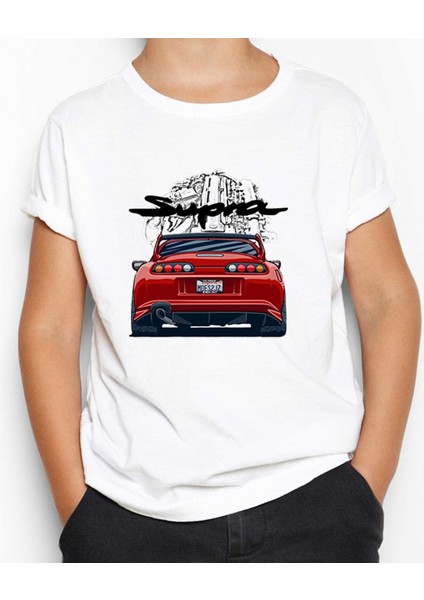 Toyota Supra 2jz Beyaz Çocuk Tişört