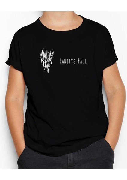 Sanitys Fall Text Siyah Çocuk Tişört
