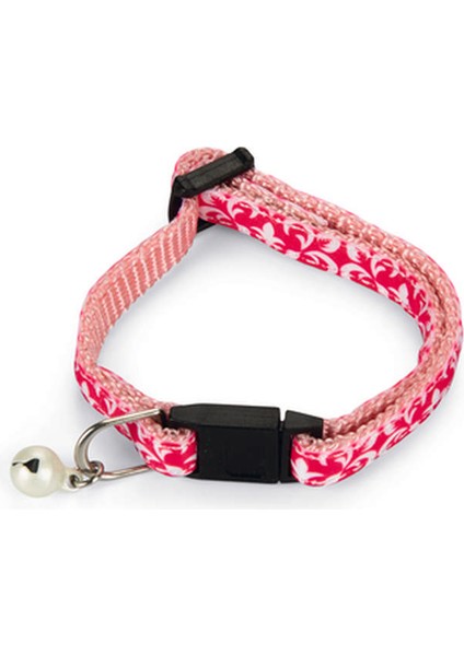 Yavru Kedi Boyun Tasması, Zilli, Pembe, 16-23CM Bstmy