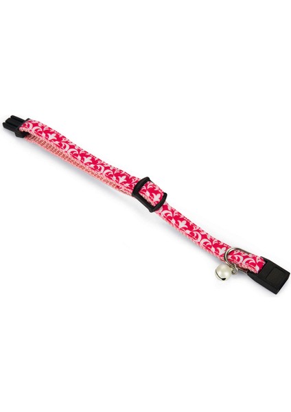 Yavru Kedi Boyun Tasması, Zilli, Pembe, 16-23CM Bstmy
