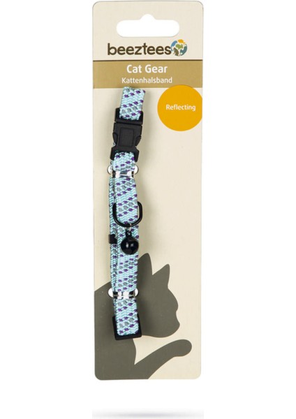 Kedi Boyun Tasması, Zilli, Mavi, 24,5-33CM Bstmy