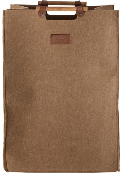 Koyu Bej Keçe Çamaşır Sepeti 29,5x37,5x52,5, hafif ve şık tasarım