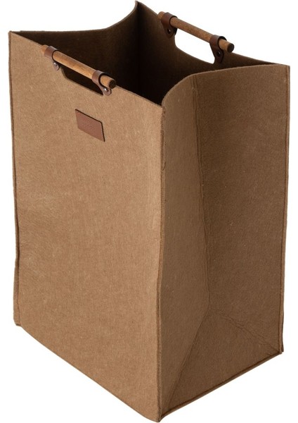 Koyu Bej Keçe Çamaşır Sepeti 29,5x37,5x52,5, hafif ve şık tasarım modelleri