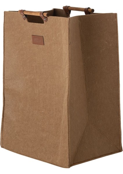 Koyu Bej Keçe Çamaşır Sepeti 29,5x37,5x52,5, hafif ve şık tasarım fırsatları