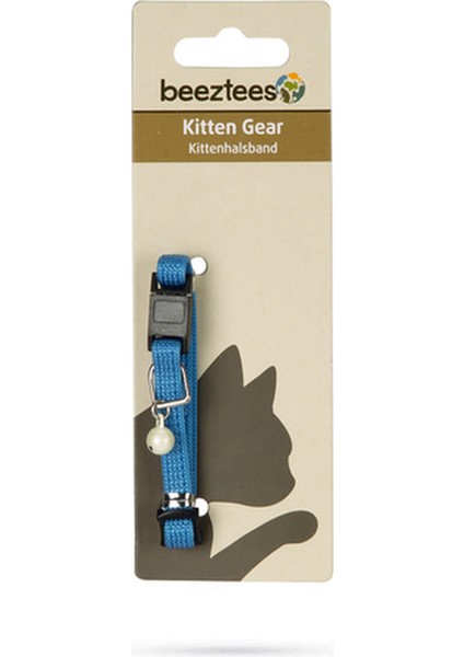 Yavru Kedi Boyun Tasması, Zilli, Mavi, 15-22CM Bstmy