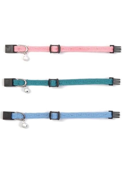 Yavru Kedi Boyun Tasması, Zilli, Mavi, 15-22CM Bstmy