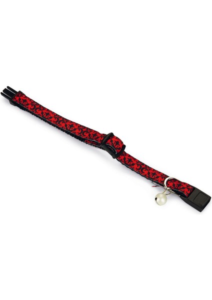 Yavru Kedi Boyun Tasması, Zilli, Kırmızı, 16-23CM Bstmy
