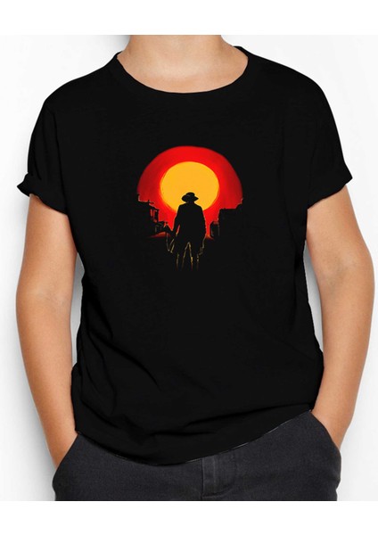 Red Dead Redemption 2 Arthur Morgan Siyah Çocuk Tişört