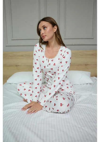 Vişneli Pijama Takımı Strawberry Fields