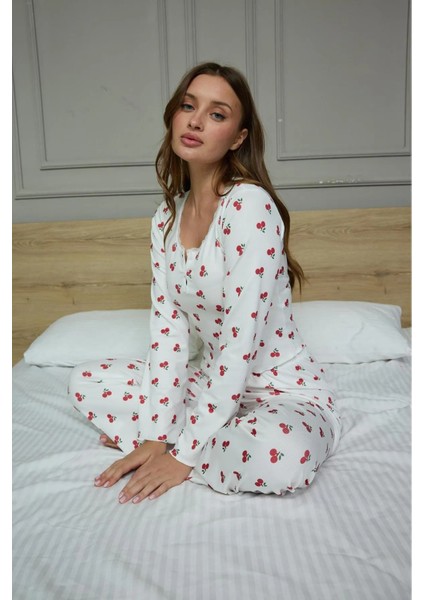 Vişneli Pijama Takımı Strawberry Fields