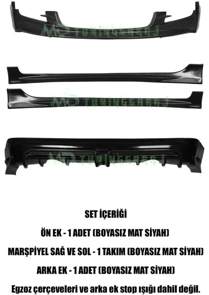 Honda Civic Fd6 2006-2009 Makyajsız Kasa Uyumlu Boyasız Plastik Body Kit Seti