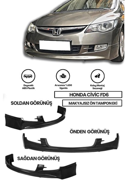 Honda Civic Fd6 2006-2009 Makyajsız Kasa Uyumlu Boyasız Plastik Body Kit Seti fiyatları