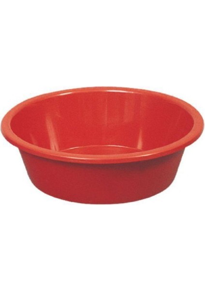 Kırmızı Hafif ve Dayanıklı Plastik Çamaşır Leğeni, 15 L Hacim