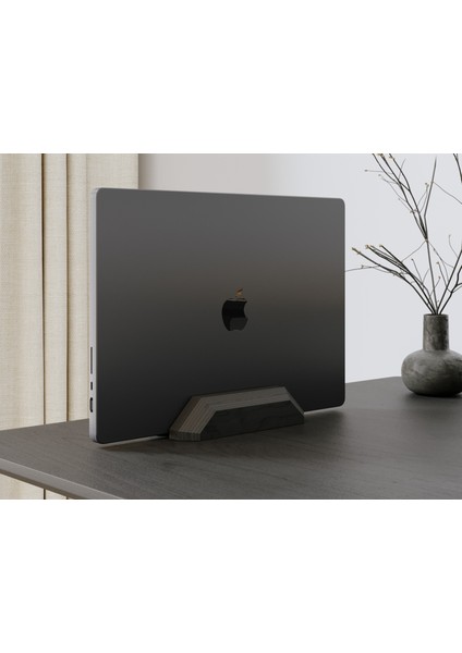 Doğal Ahşap Dikey Laptop Tutucu