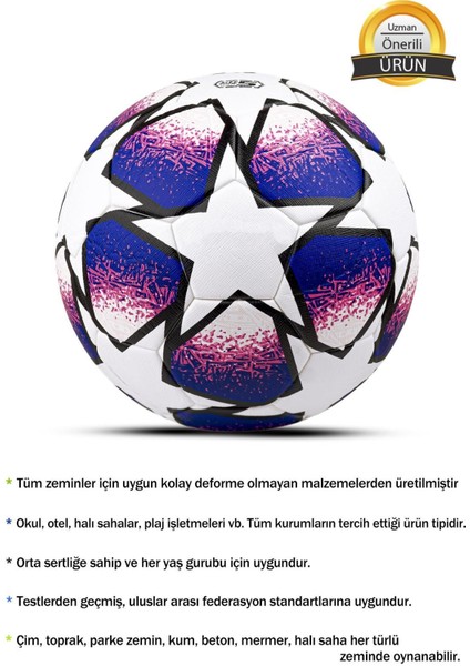 Orijinal Futbol Topu - Numara 5 - Mor Renkli - Özel Tasarım - Halı Saha ve Çim Zeminler için Uygun modelleri