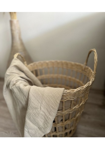 Yıkanabilir Çok Amaçlı Çamaşır ve Oyuncak Sepeti, Ekru, Hasır, Pratik ve Şık Tasarım fiyatları
