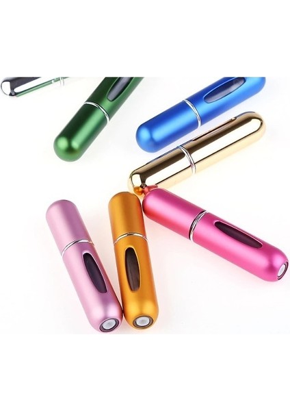 2 Adet - 5 ml Doldurulabilir Mini Parfüm Şişesi Çanta Içi Mini Seyahat Yedek Cep Parfüm Şişesi