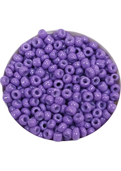 Dökme Cam Kum Boncuk (11/0) 2 mm - 20 Gram - Eflatun - BNC020
