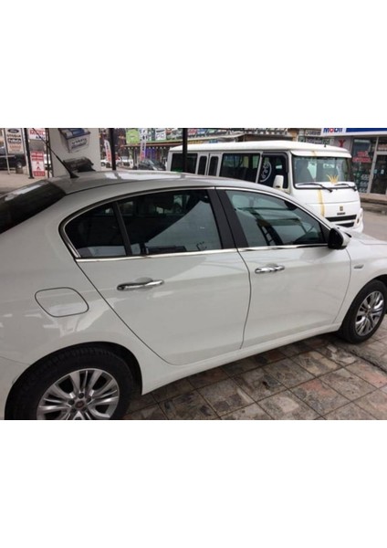 Fiat Egea Hb/sedan-Cross 20+ Krom Cam Çerçevesi 8 Parça 2015+ Uyumlu fırsatları