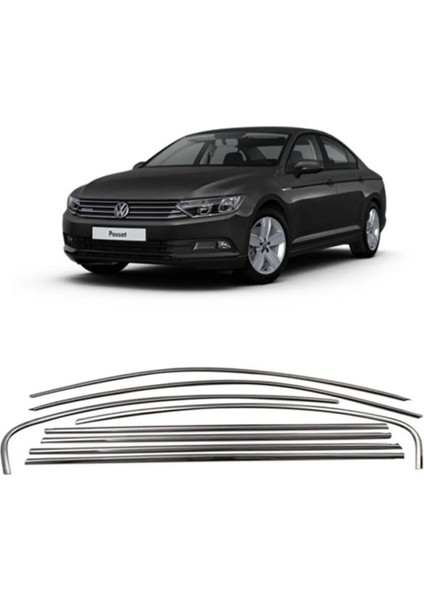 Vw Passat B 8,5 Sd Krom Cam Çerçevesi 8 Parça Tamtur 2020+ Uyumlu