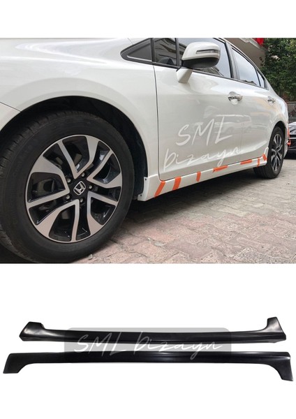 Honda Civic Fb7 Modulo Yan Marşpiyel 2012-2016 (Plastik) Boyasız Fb7 Yan-Marşbiyel-Bodykit-Etek-Ek