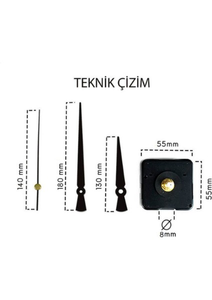 Sarı Ahşap Duvar Saati - Modern Tasarım - 80x80 Boyut - Romen Rakamlı 3D Dekoratif modelleri